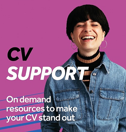 Promotional image for CV pathway showing CV learning guide