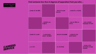 Image of network bingo card