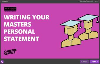 PG personal statement - elearning guide image